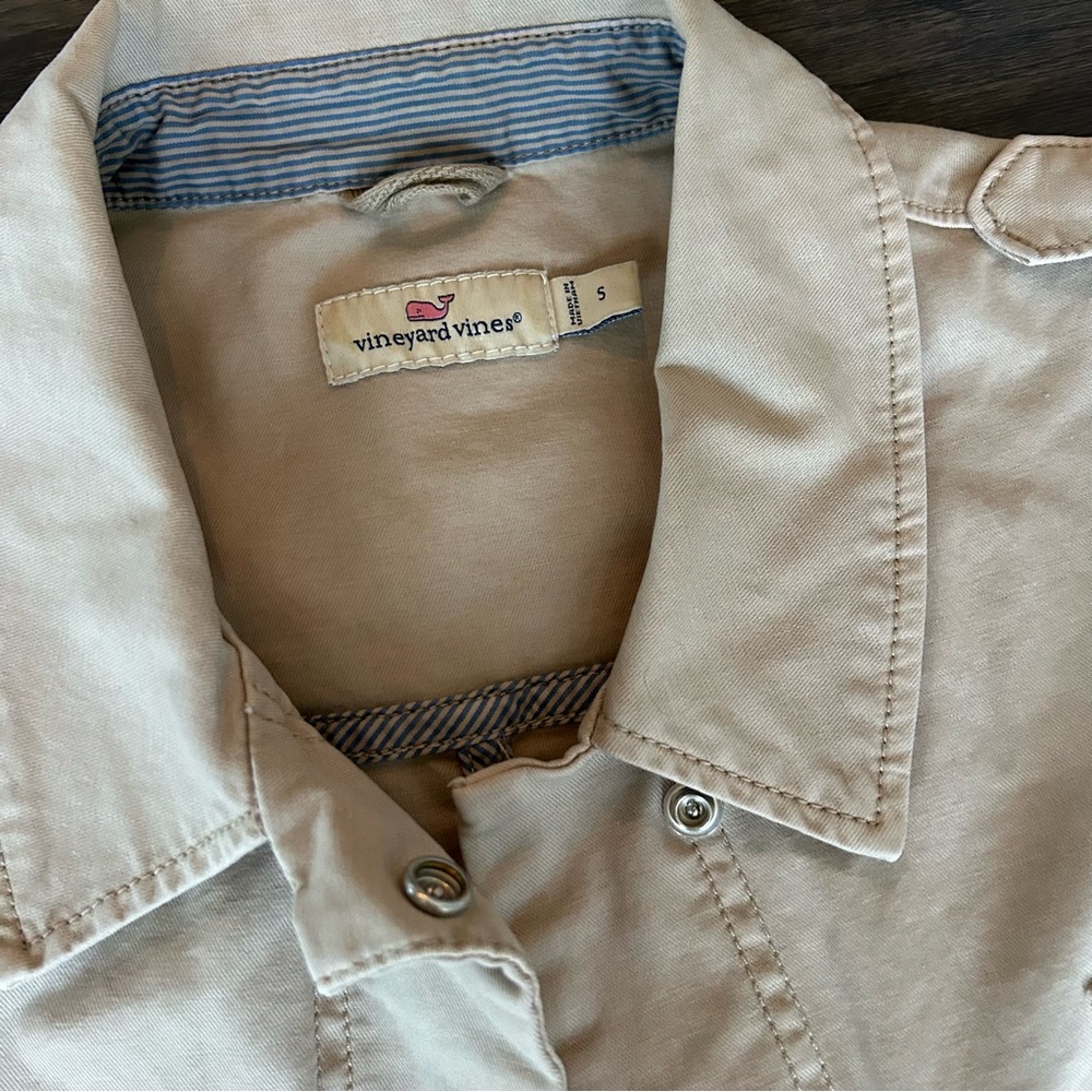 Vineyard Vines Cargo Utility Jacket Size S Beige Coastal Prep - Picture 4 of 6